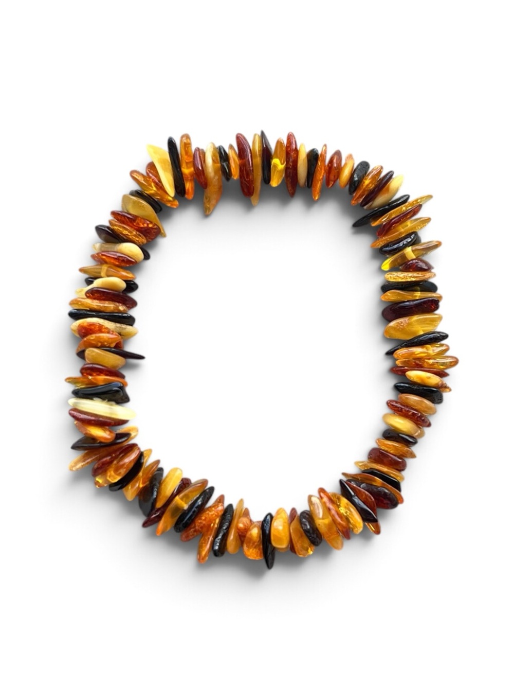 Amber Chip Stretch Necklace